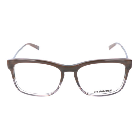 Thick Rim Metal Temple Square Wayfarer // Brown + Grey + Silver