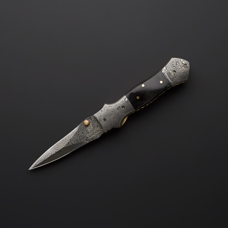 Black Sheep Horn Folding Pocket Dagger