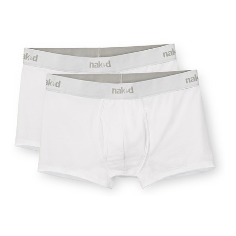 Essential Cotton Stretch Trunks // 2-Pack // White