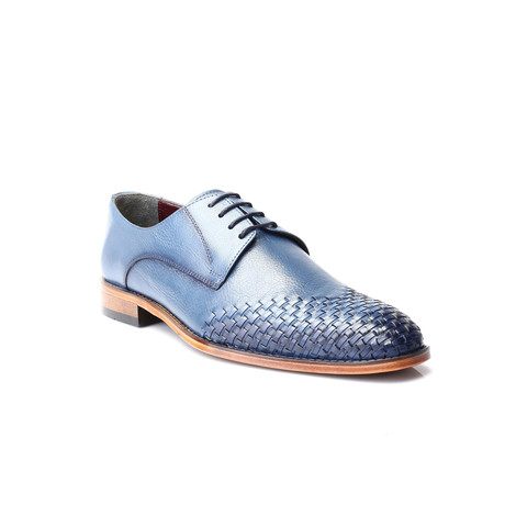 Woven Toe Lace-Up Derby // Dark Blue