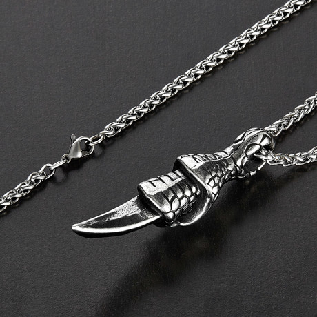 Claw Pendant Necklace // Gunmetal