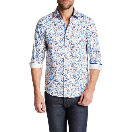 Jock Long-Sleeve Button-Up Shirt // White