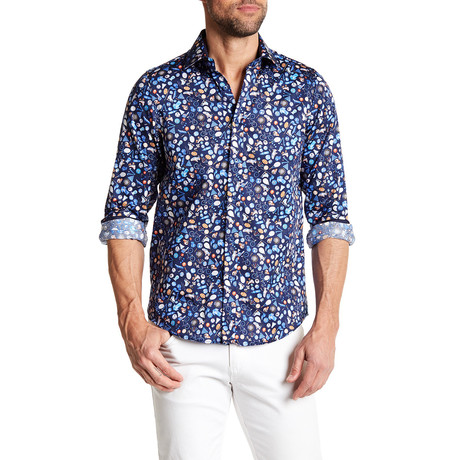 Jock Long-Sleeve Button-Up Shirt // Navy