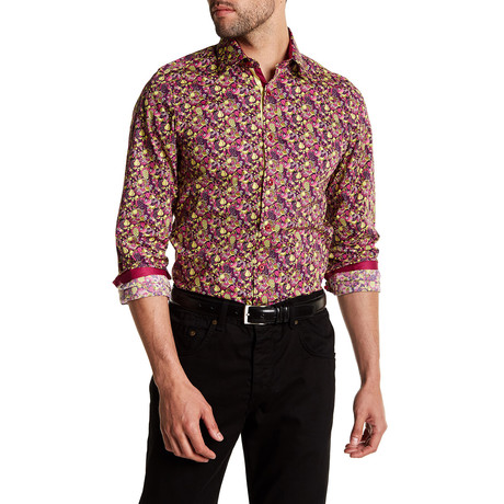 Harvest Long-Sleeve Button-Up Shirt // Multicolored