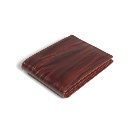 Thanatos Bi-Fold Wallet // Chestnut