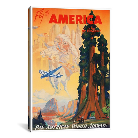 Fly To America By Clipper Via Pan American