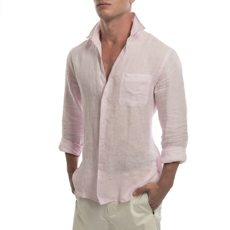 Island Linen Shirt // Pink Sand
