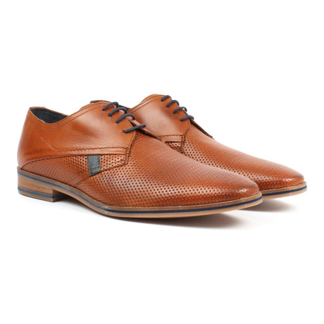 Perforated Derby Shoe // Tan