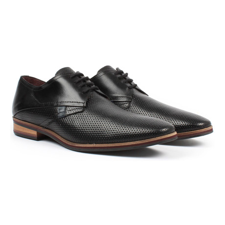Perforated Derby Shoe // Black