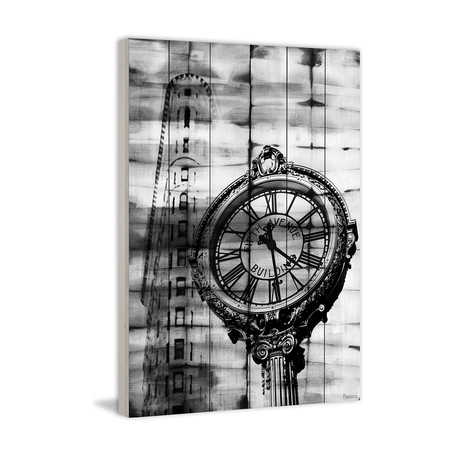 City Clock // White Wood