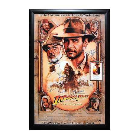 Signed Movie Poster // Indiana Jones And The Last Crusade