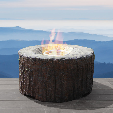 Yellowstone Cast Oak Propane Fire Pit