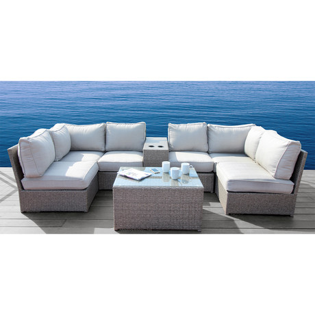 Kingston Cup Table Sectional // 8 Piece Set