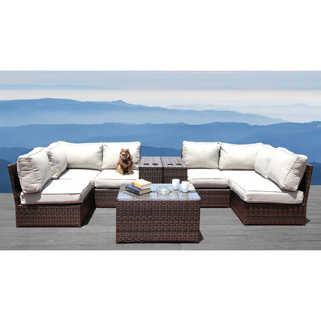 Manchester Cup Table Sectional // 9 Piece Set