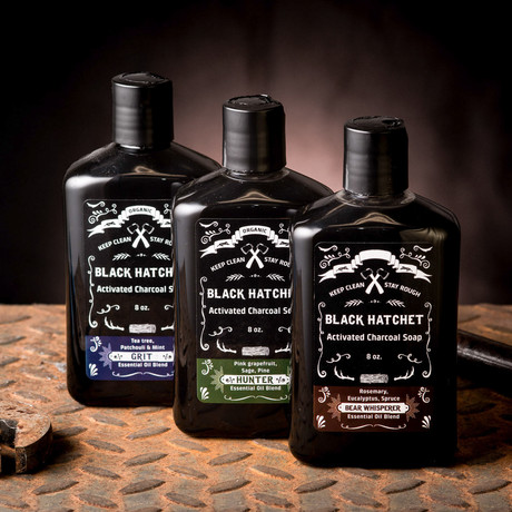 Activated Charcoal Body Wash - Set of 3