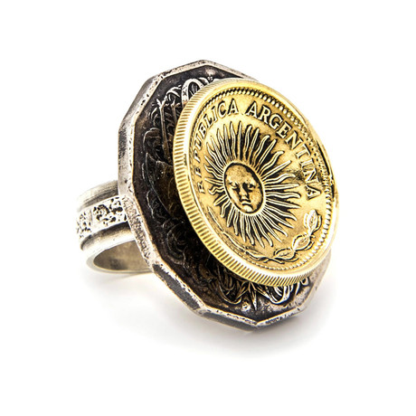 Argentina + Australia Coin Ring