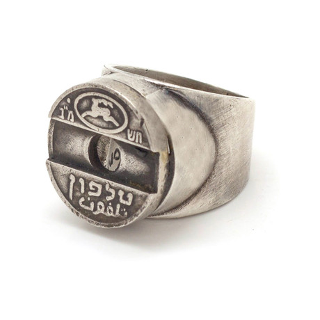 Telephone Token Coin Ring