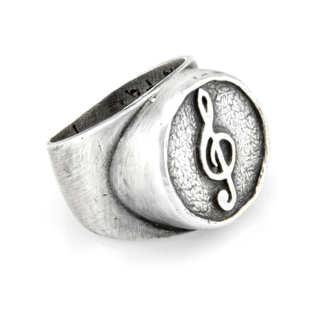 Sol Key Musical Medallion Ring