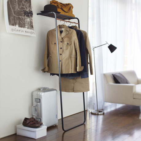 Tower // Leaning Slim Coat Hanger with Shelf