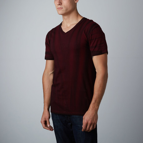 Ultra Soft Hand Dyed V-Neck // Vintage Cardinal