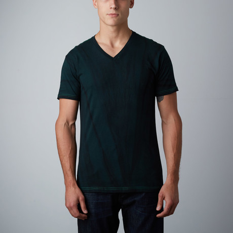 Ultra Soft Hand Dyed V-Neck // Vintage Kelly Green