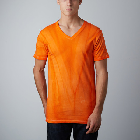 Ultra Soft Hand Dyed V-Neck // Vintage Orange