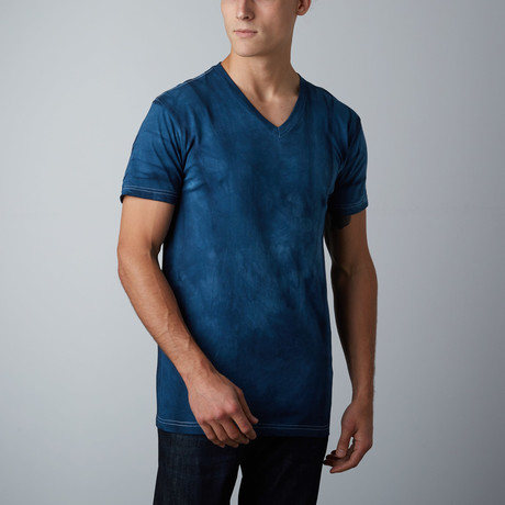 Ultra Soft Hand Dyed V-Neck // Vintage Teal