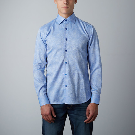 Nati Tonal Jellies Button-Up Shirt // Blue