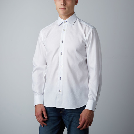 Nati Tonal Jellies Button-Up Shirt // White