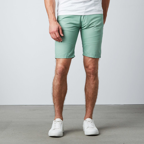 Marty Skinny Fit Shorts // Mint Green