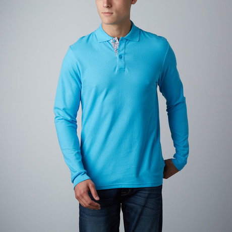 Long-Sleeve Polo // Sky