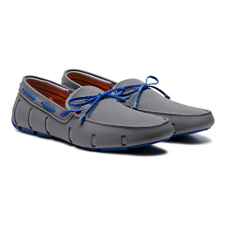 Braided Lace Loafer // Grey + Blue