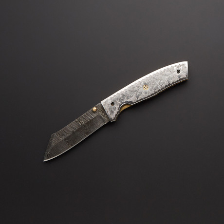 Silver Engraved Knife // F-23