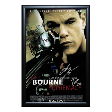 Signed Movie Poster // Bourne Supremacy // Cast
