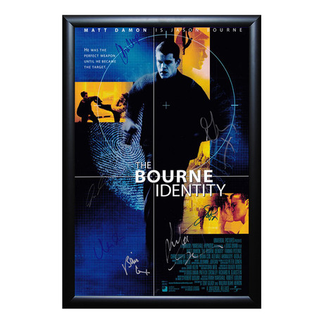 Signed Movie Poster // Bourne Identity // Cast