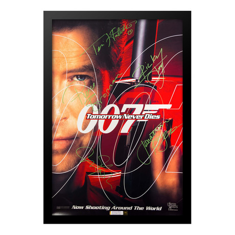 Signed Movie Poster // Tomorrow Never Dies