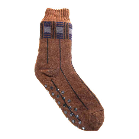 Fleece-Lined House Sock // Brown