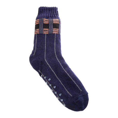 Fleece-Lined House Sock // Dark Blue