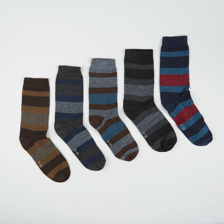 Striped Sock // Assorted // Boxed Set Of 5