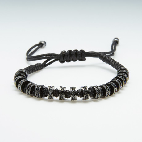Macrame Stopper Bracelet // Black