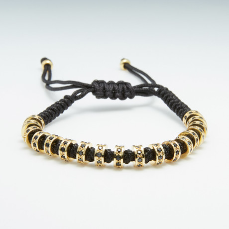 Macrame Stopper Bracelet // Gold