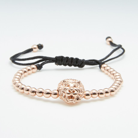 Macrame Lion Bracelet // Rose Gold