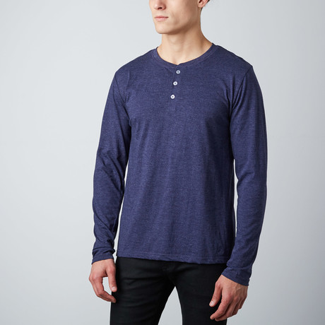Long-Sleeve Henley // Charcoal + Navy // Pack of 2