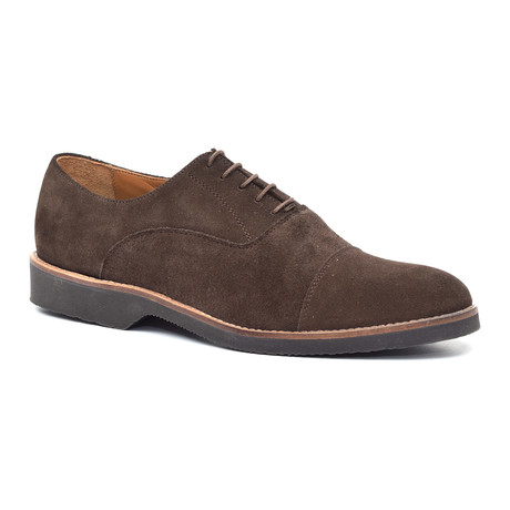Suede Lace-Up Oxford // Brown