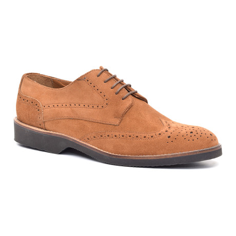 Suede Lace-Up Derby // Tan