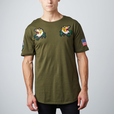 Diplomat Scallop Tee // Olive
