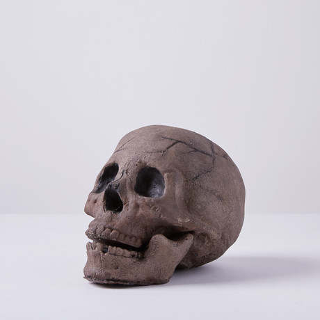 Ceramic Aged Skull