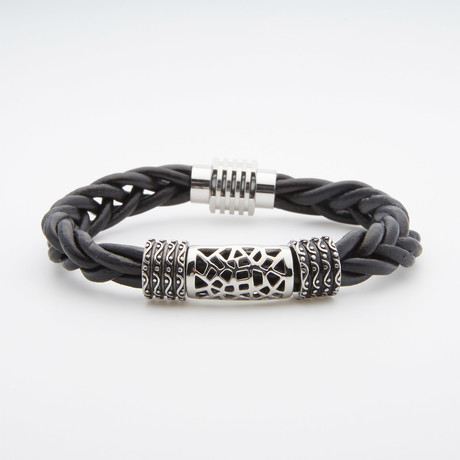 Oxidized Braided Bracelet // Black