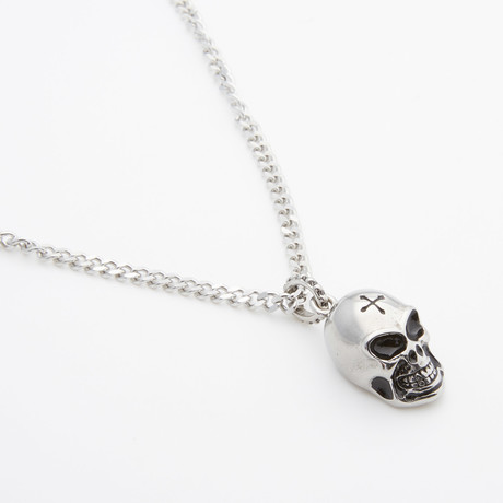 Skull Cross Pendant // Silver