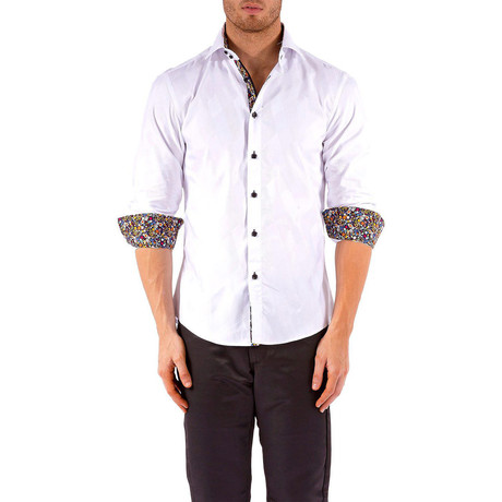 Dash Long-Sleeve Button-Up Shirt // White